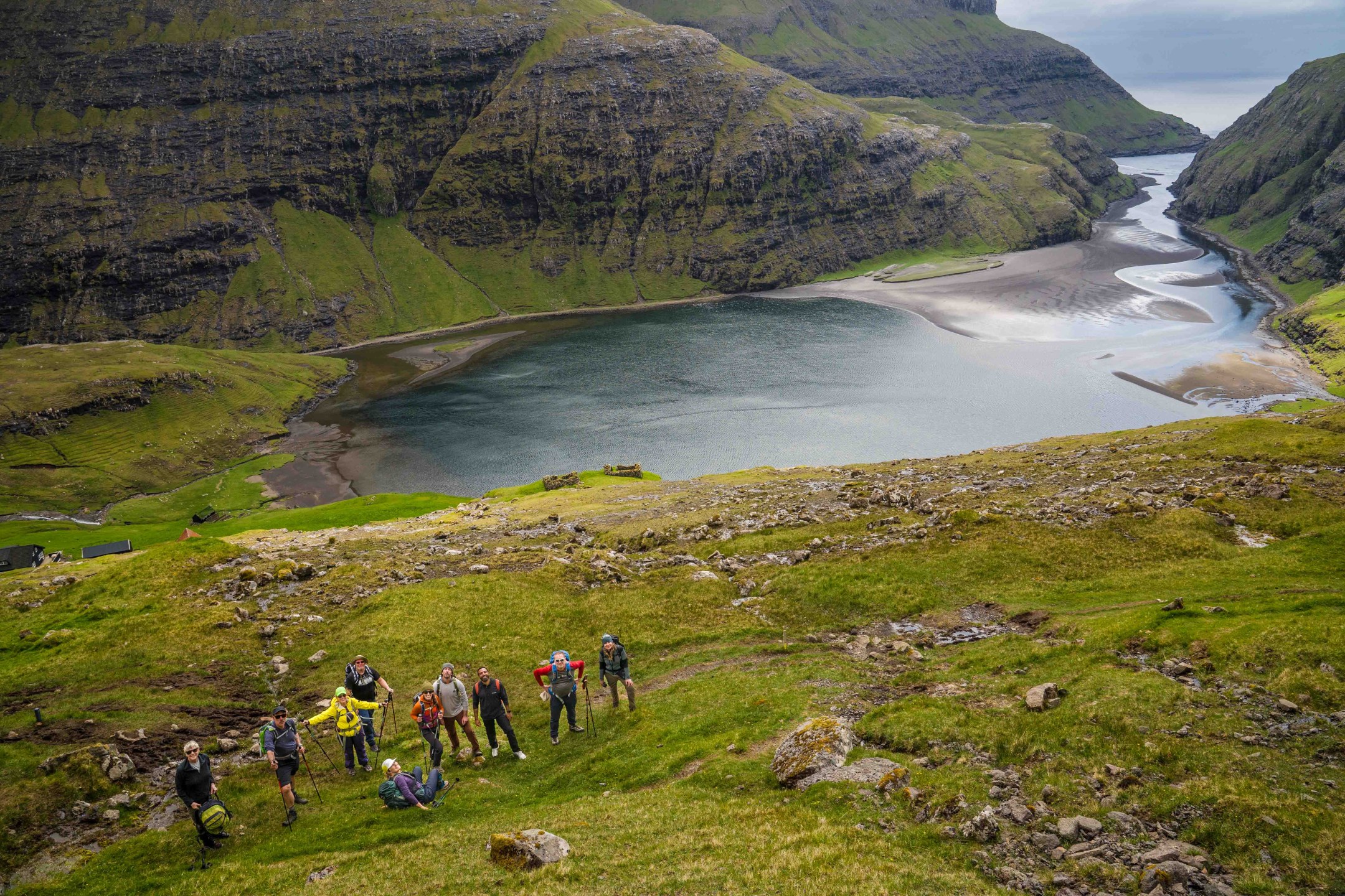 Snow covering the mountains of Thórsmörk. Haven for heli snowshoeing
