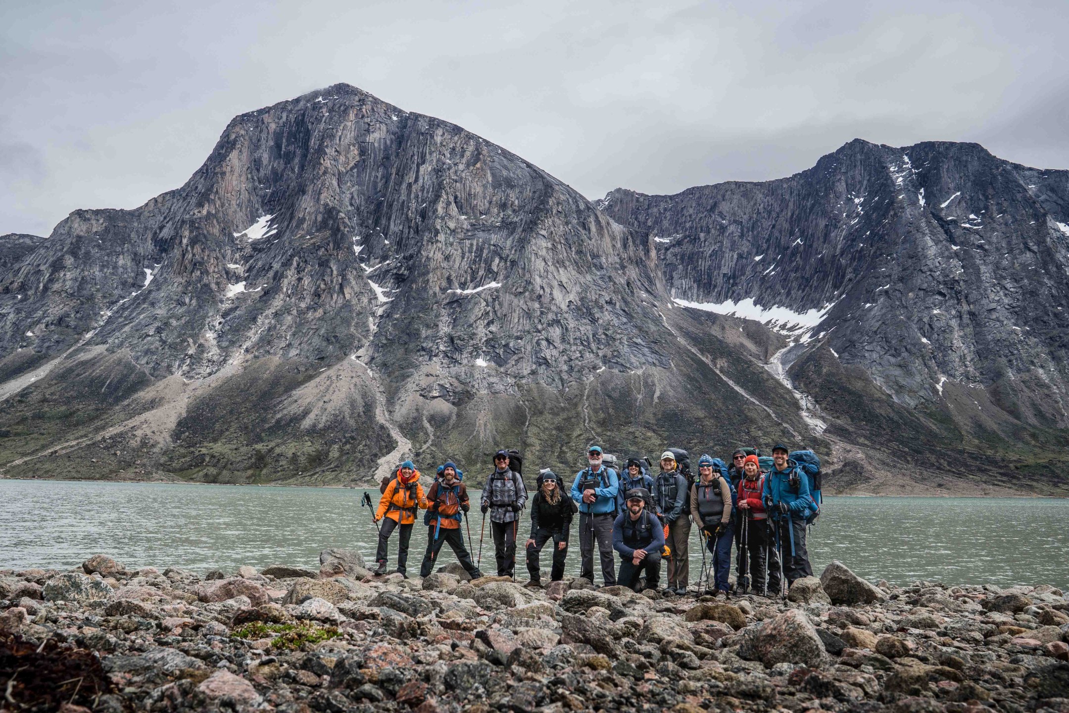 Snow covering the mountains of Thórsmörk. Haven for heli snowshoeing