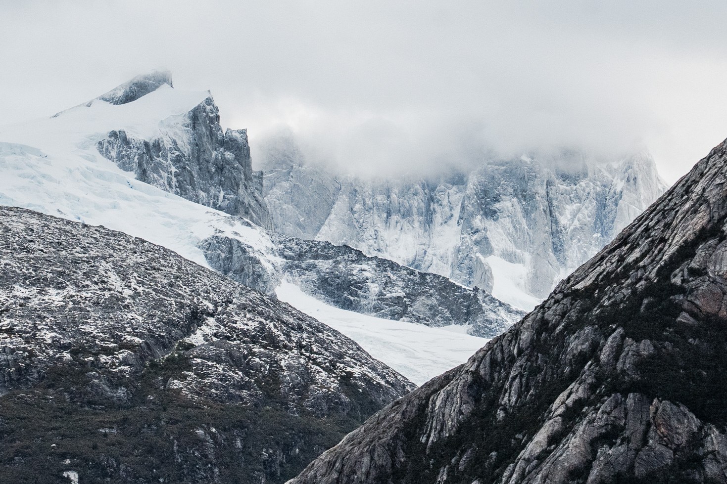 Hiking Patagonia - mountains & glaciers near Yendegaia National Park.