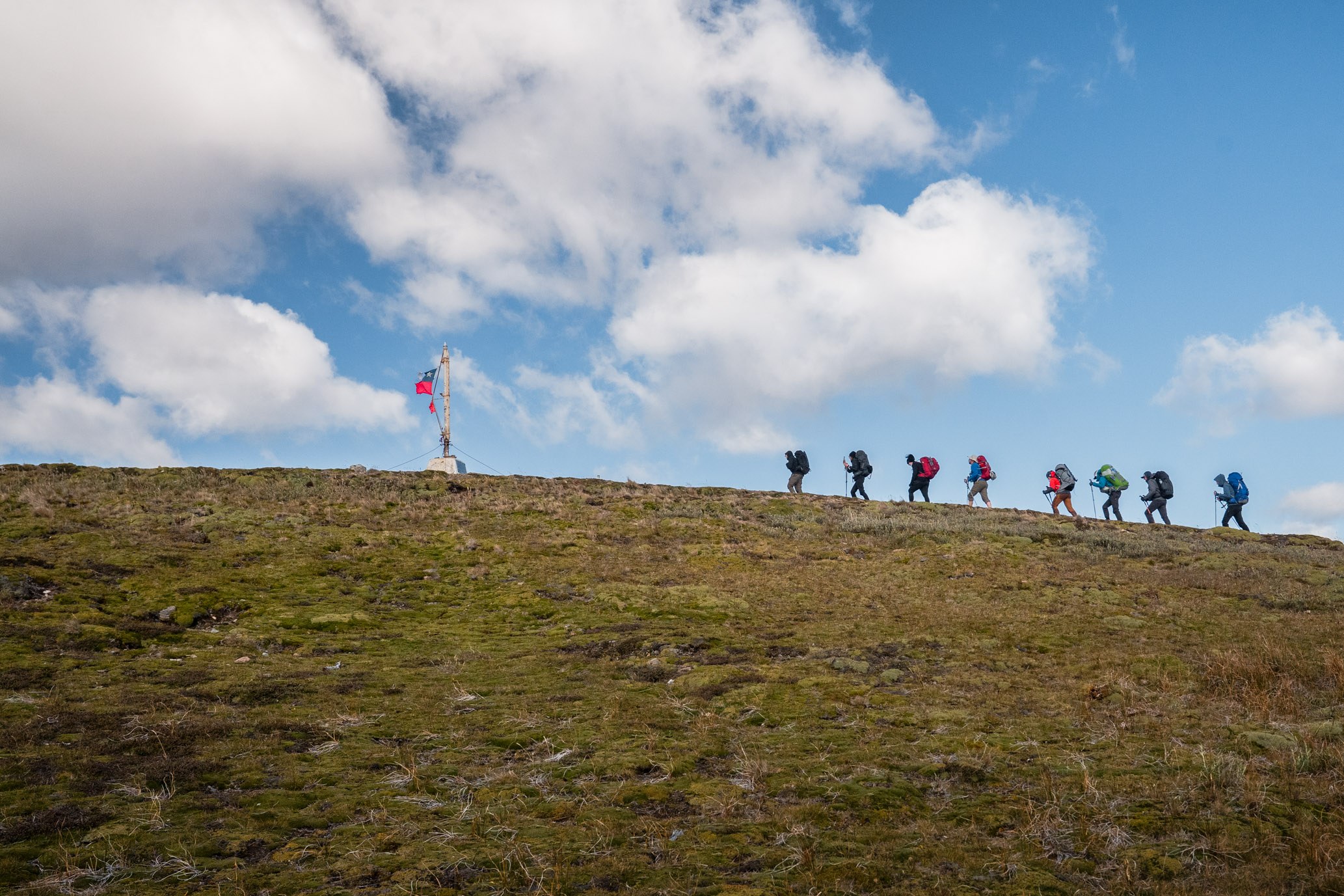 Dientes de navarino view - Dramatic Chilean Patagonia snow-covered mountains, remote lakes and lush forests. 