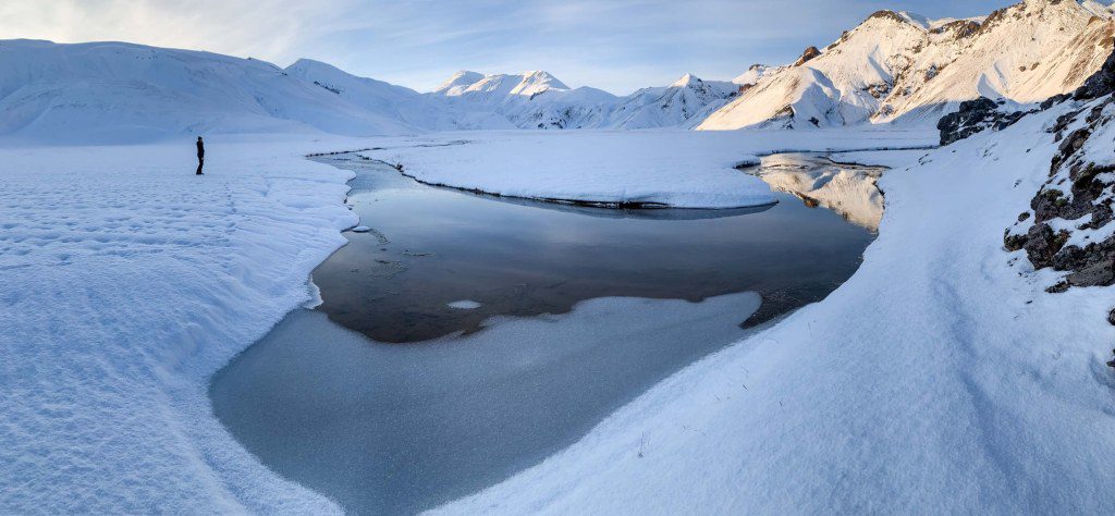Winter at Landmannalaugar valley